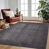 Novalife Teppich Kurzflor Teppich für Wohnzimmer,Weich Waschbarer & Anti-Rutsch Modern Shaggy Carpet für Schlafzimmer, Kinderzimmer