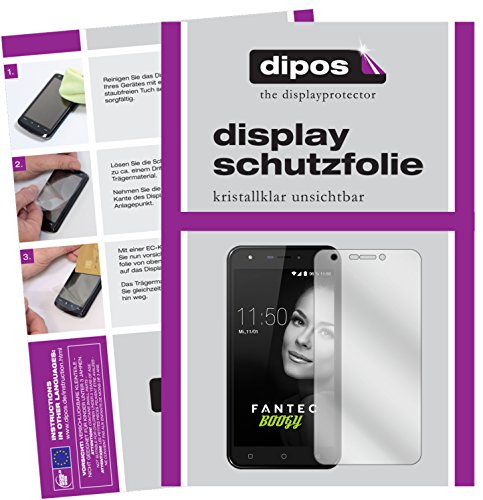dipos I 2X Schutzfolie klar kompatibel mit Fantec Boogy Folie Bildschirmschutzfolie