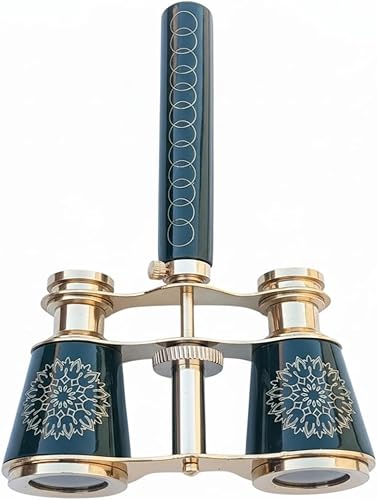 Binoculares de ópera, prismáticos de latón, estilo vintage, lentes de ópera con aumento 3X y óptica transparente para adultos, niños, mujeres,