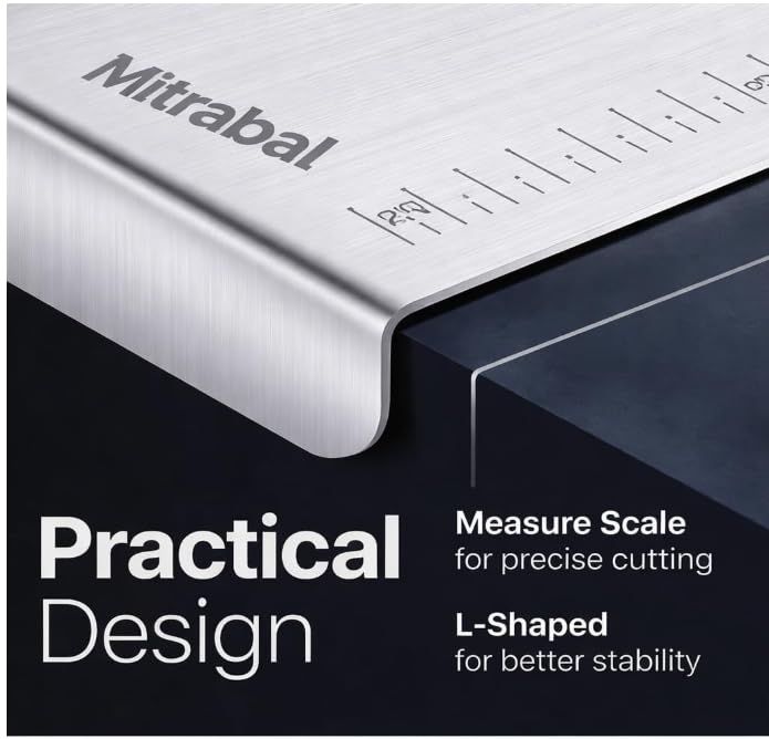 Image of Large Stainless Steel Cutting Board for Kitchen,Chopping Board for Meat, Vegetables & Fruit, Extra Large Heavy Duty Countertop (Chopping Board Counter Top)