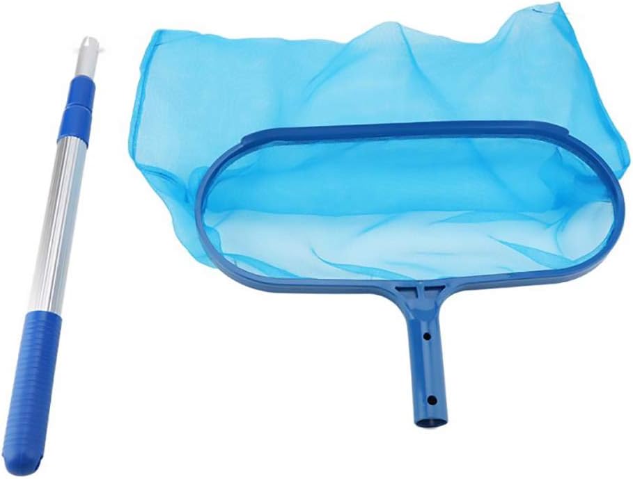 IronBuddy Pool Skimmer Deep Net with 17"- 41" Telescopic Pole, Mesh Pool Leaf Skimmer Rake Net for Inground/Above Ground Swimming Pool Hot Tub Spa Pond, Pool Cleaning Net