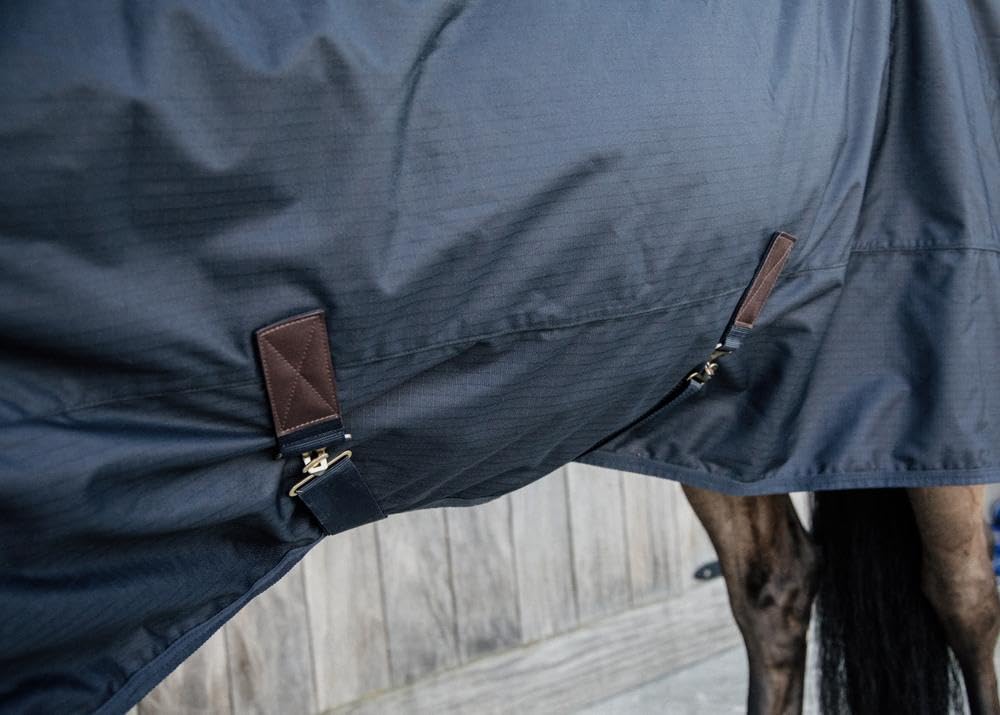 Kentucky Horsewear – Manta para caballos – All Weather Turnout Rug – Impermeable – Classic – Azul marino – 145-6'6 0 g