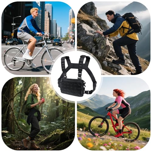 Mochila chaleco de pecho para camping running y escalada en montaña 4