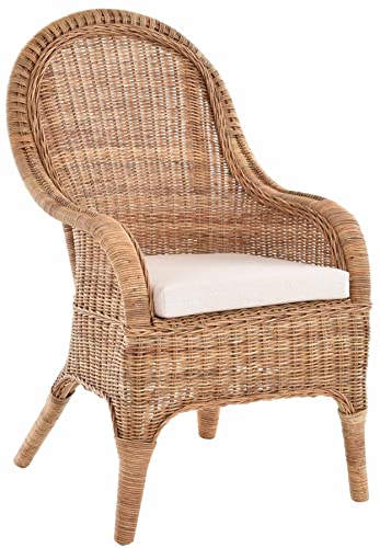 korb.outlet Bequemer Rattansessel mit hoher Rückenlehne Rattan...