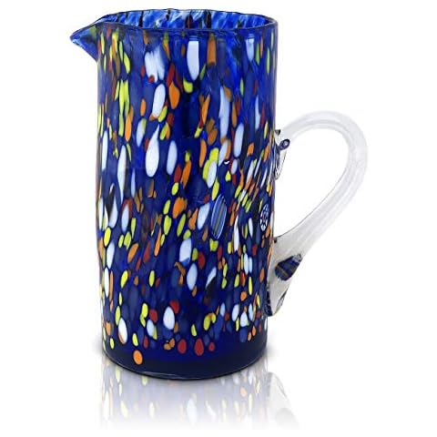Mazzega Art & Design Glass Jug "I Colori di Murano". Classic - Blue Cover