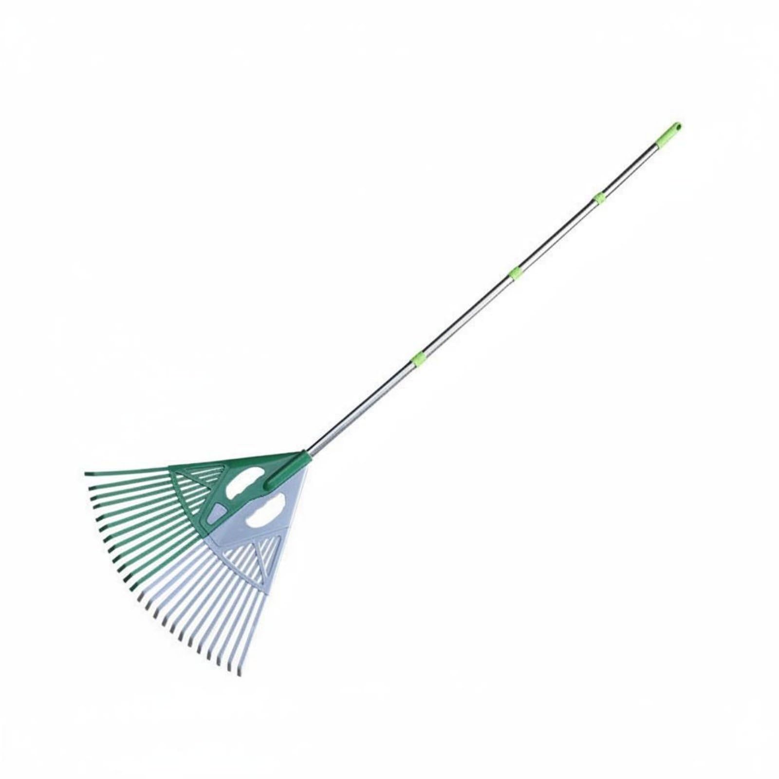 predolo 2-in-1 Laubrechen multifunktional Laubsammler Handgreifer leicht zu Bedienen teilbarer Fächerbesen für Hausbesitzer, Gartenliebhaber, Garten, Hof , W Ss Griff
