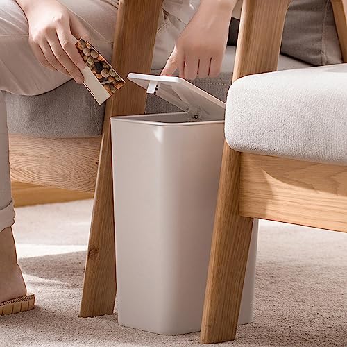 Caneca de basura pequeña con tapa para baño miniatura 6