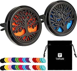 Tatuo 2 Pieces 316L Stainless Steel Car Aromatherapy Essential Oil Diffuser Air Freshener