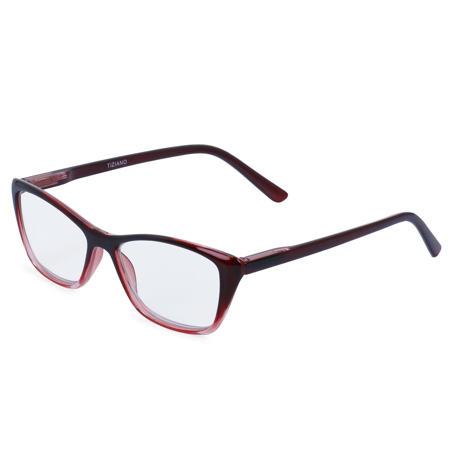 TIZIANO® Cat Eye shaped Computer Readers fitted with Blue Block Lenses with Spring Hinge (Model: 8126 Gradient Maroon +3.00 Computer Readers with Blue Light Blocking and Blue Rays filter) (B09X5S1PCD) Amazon Price History, Amazon Price Tracker