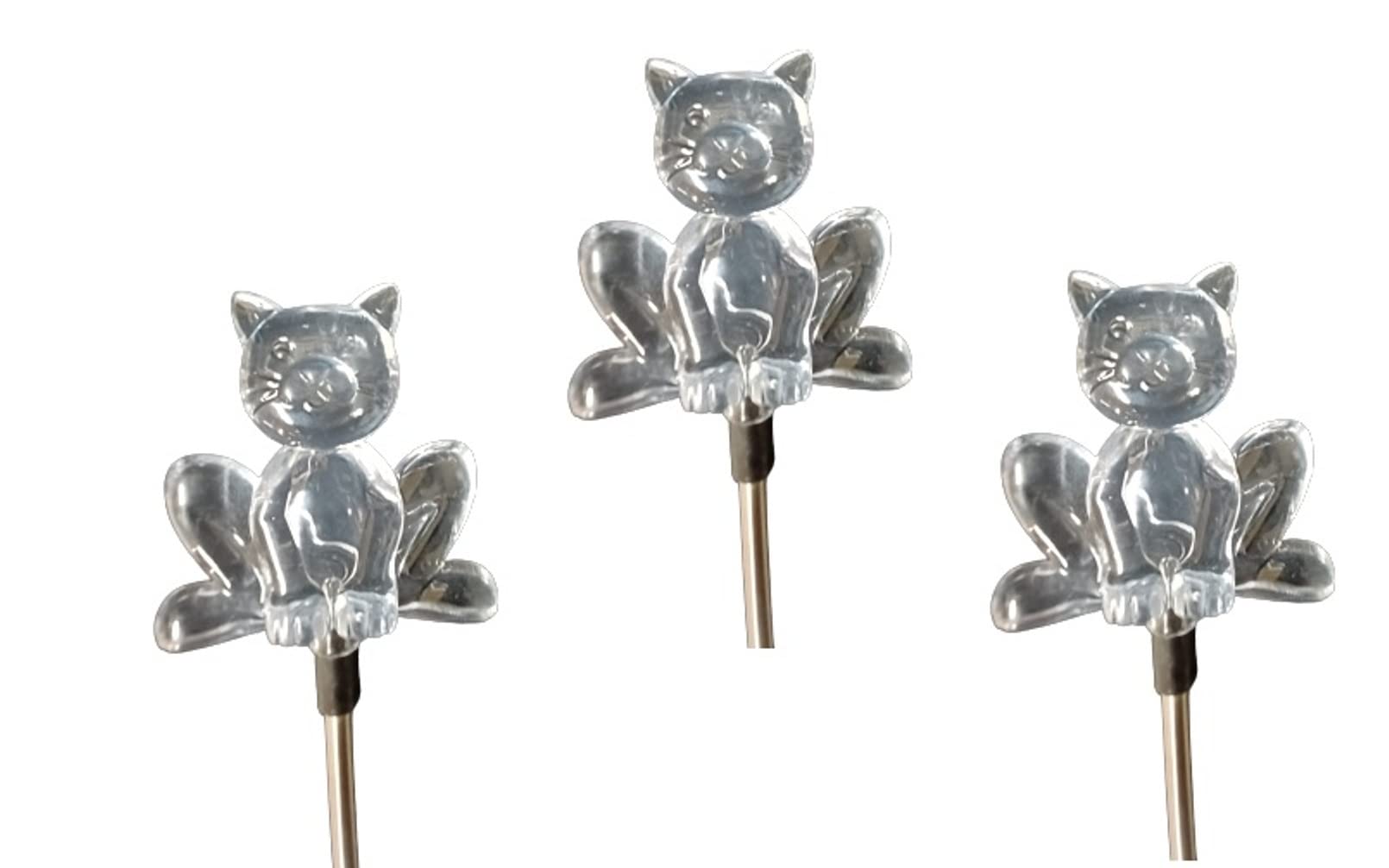 Starry Illuminate 3 PCS Solar Color Changing Style Garden Stake Light Pathway Stake Light (Cat)