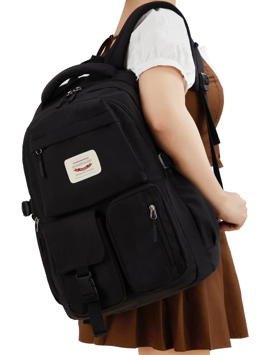 FIORETTO schulrucksack Teenager Mädchen Damen Schulranzen Schultasche School Bag Rucksack Schule 14