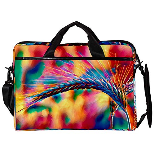 Maletín bandolera para laptop de 14 elegante y multicolor con estampado exclusivo de diseño