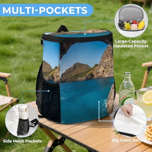 Sac à dos isotherme étanche Mallorca en polyester sergé robuste