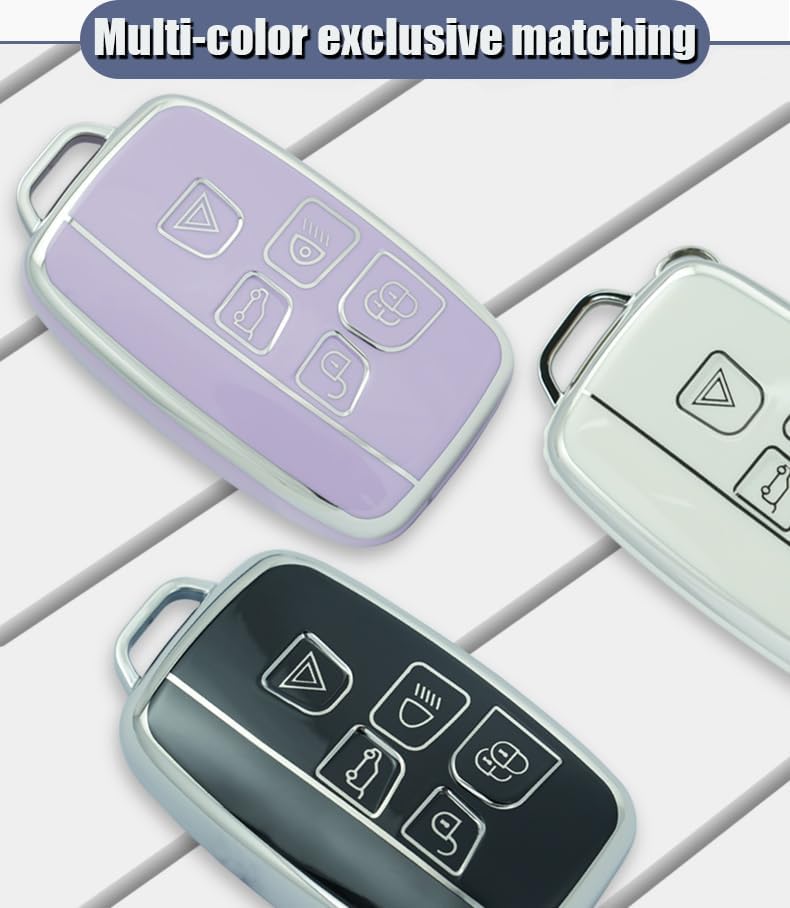 Miniatura 8 de ontto Funda inteligente para llave remota, protección completa, antiarañazos, apto para Land Rover, apto para Range Rover Evoque Velar Discovery Fit