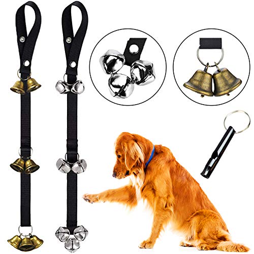 QUXIANG 2 Pack Dog Doorbells for Dog Training Great Dog Bells Adjustable Door