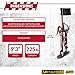 Metaltech I-BMDS1830 BuildMan Grade 18-in. to 30-in. Drywall Stilts 2-Pack, Anodized Aluminum Stilts for Adults, Drywall Tools for Home Improvement, Paint Stilts with Anti-Fatigue Comfort Straps