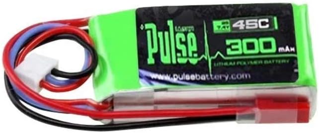 PULSE 300mAh 45C 7.4V 2S LiPo Battery - JST/SYP Connector
