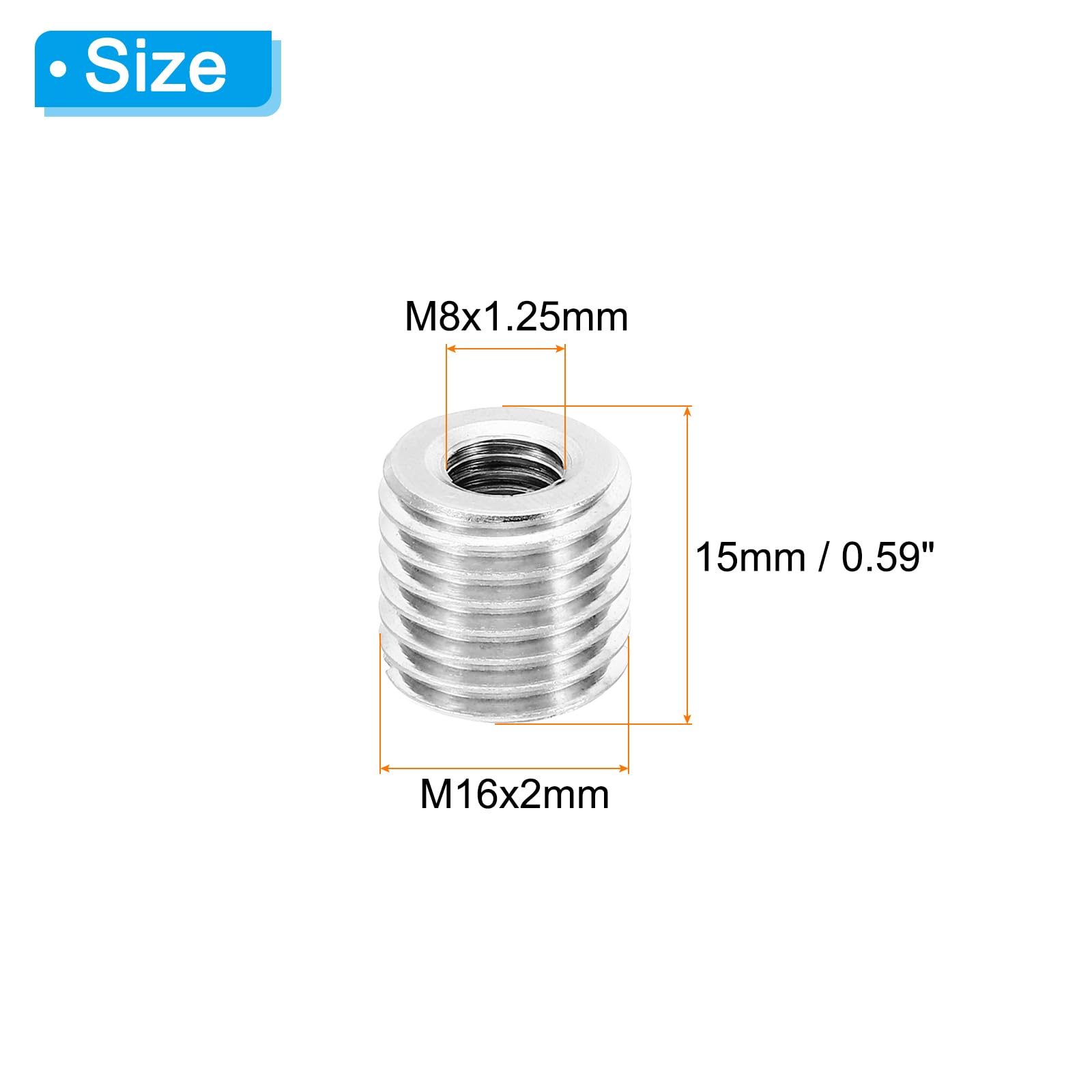 PATIKIL Thread Adapters Sleeve Reducing Nut - Image 2