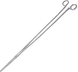 LAJA Imports Non-Locking Forceps Stainless Steel HEMOSTAT Straight Serrated 24 INCHES Length
