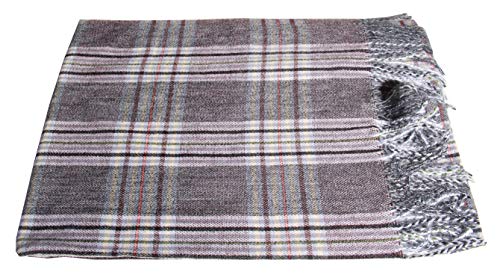 Sciarpa invernale in cashmere con motivo a quadri