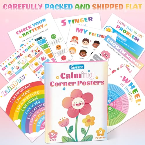 Save $3.49 on 9-Pack Mental Health Calming Posters for Kids - Image 3