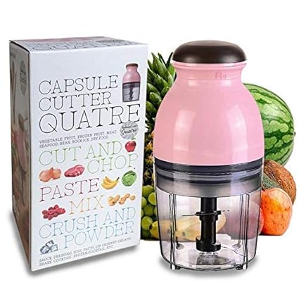 CartBooth Mini Electric Juicer Multipurpose Vegetable, Onion Chopper Kitchen Food Processor Meat Blenders & Grinder Capsule Cutter Quatre Crusher Glass Bowl with Top Pushing Multicolor (200 Watts)