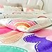 Btargot Lightweight Soft 3 Piece Rainbow Comforter Set with 2 Pillow Covers, Cartoon Love Hearts Flowers and Grass Bedding Set for Girls Boys Kids, Twin Multi-Color