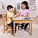 Melissa & Doug Solid Wood Kids Table and Chairs (2), Premium Quality Wooden Toddler Table and Chair Set for Kids Playroom Furniture & Montessori Classroom Furniture for Boys & Girls Ages 3+