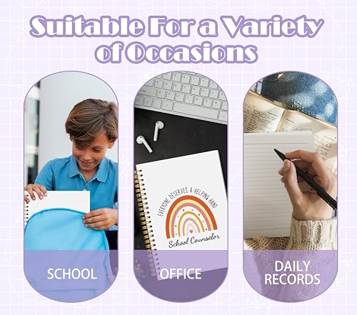 Carnet de notes à spirale pour conseiller scolaire format A5 14x21 cm avec couverture souple