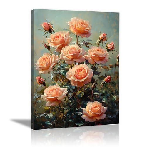 Décoration murale boho botanique haut de gamme rose corail