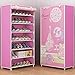 Zapatero que ahorra espacio, organizador de almacenamiento, 7 niveles, tela impermeable no tejida, cubierta, zapatero, zapatero, zapatero, zapatero, rosa