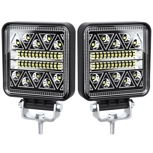 antom 2PCS Focos Led 12v Tractor, 102W Faros Led Largo Alcance Trabajo 4x4 Para Tractor Agricola, Remolque, Furgoneta, Caravana, Barco…