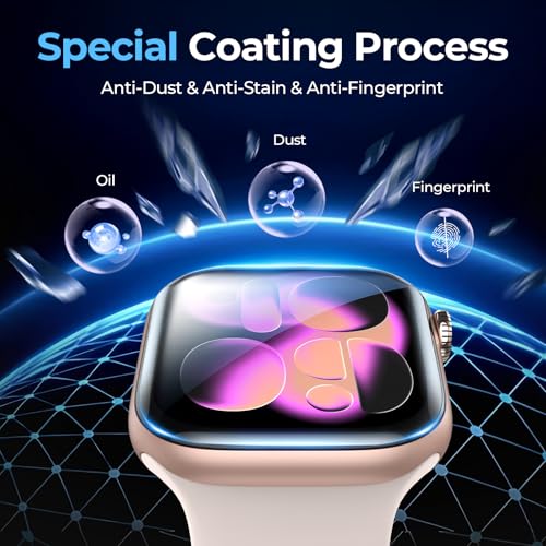 Image of LK 8 Pack for Apple Watch Series 11 Screen Protector 42mm [Upgrade Soft TPU Film - Strong Absorption] Self-Healing, HD Ultra-Thin 42mm Screen Protector for iWatch Accessories, High Touch Screen Cover