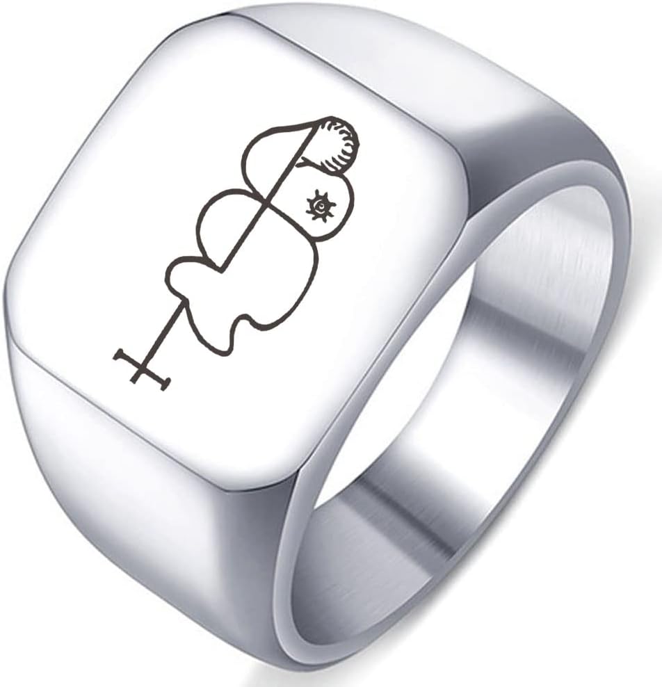 Jewelry Engraved Clauneck Sigil Goetic Daemon Grimoires The Secrets Of Solomon Ring Band