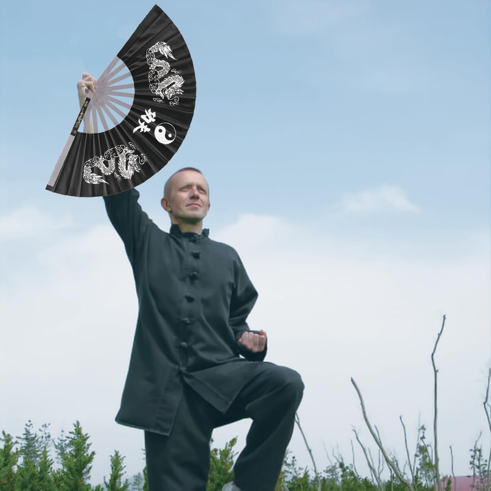 Ventaglio Da Tai Chi In Acciaio Inox - Pieghevole Per Arti Marziali