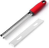 Vista 9 de Xiaochen Práctico rallador de queso, rallador de limón con cubierta protectora, cortador de rallador de cocina de acero inoxidable con mango