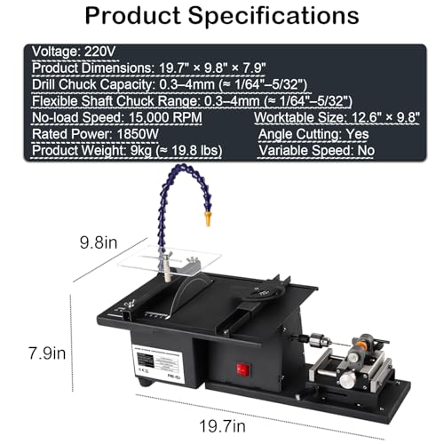 1850W Lapidary Equipment with 180mm Blade