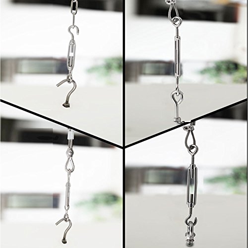 Gancio e tenditore per filo o corda M4, in acciaio...