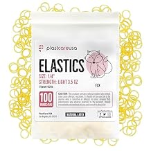 1000 1/4" Fox, Light 3.5 Oz Orthodontic Latex Elastic Rubber Bands for Braces - Multi-Size Dental Elastics Kit, Heavy-Duty Ortho Bands for Gap Closure & Teeth Alignment 10 Bags of 100
