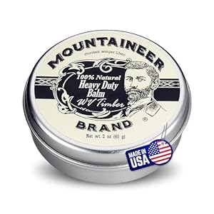Mountaineer Brand Natural Heavy Duty Beard Balm | Timber Scent | Made in West Virginia | Beard Tamer | Conditions, Softens, Tames, Style | 2oz
