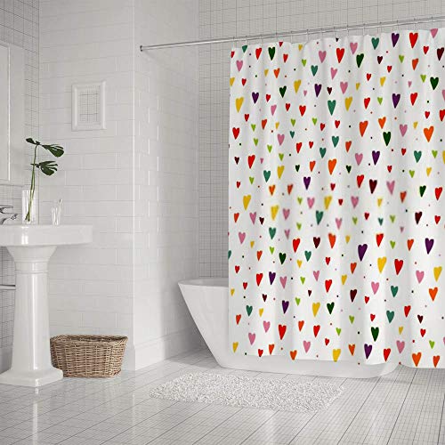 Rideau de douche lavable en machine polyester imperméable anti-moisissure - 3