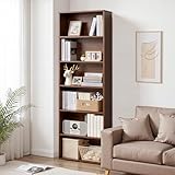 OSLIFE Librero Organizador, 6 Repisas Abiertas, Mueble Organizador de Madera 180cm, Ahorra Espacio, Fácil Instalación,...