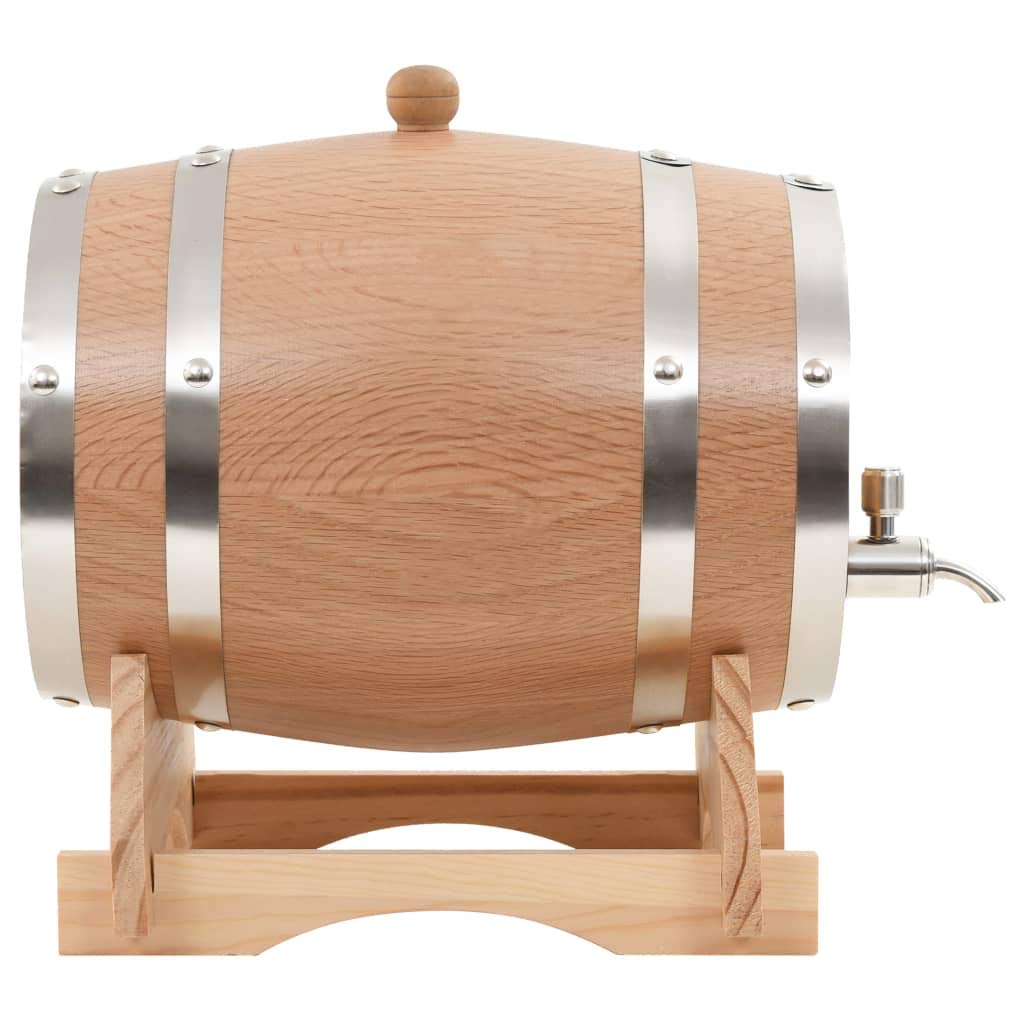 Mobili, botte di vino con rubinetto, in legno massello di rovere, 6 l