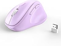 Vista 17 de Micropack - Mouse ergonómico con cable para laptop, computadora de PC y escritorio, Ergo Mouse vertical con clics silenciosos, sensibilidad Verde
