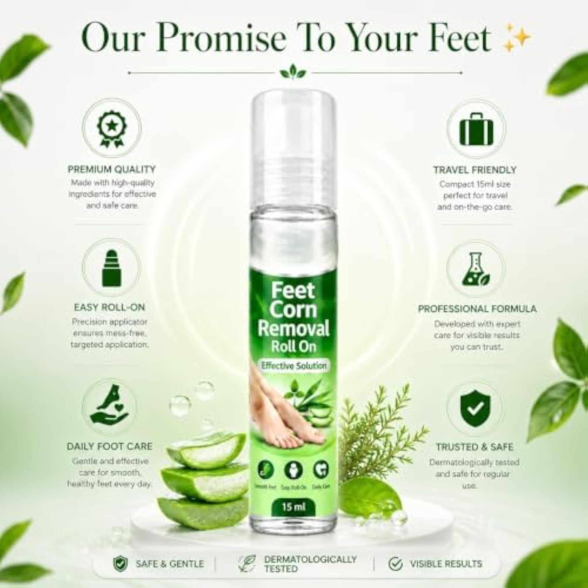 Corn & Callus Removal Roll On 15ml, Easy Applicator