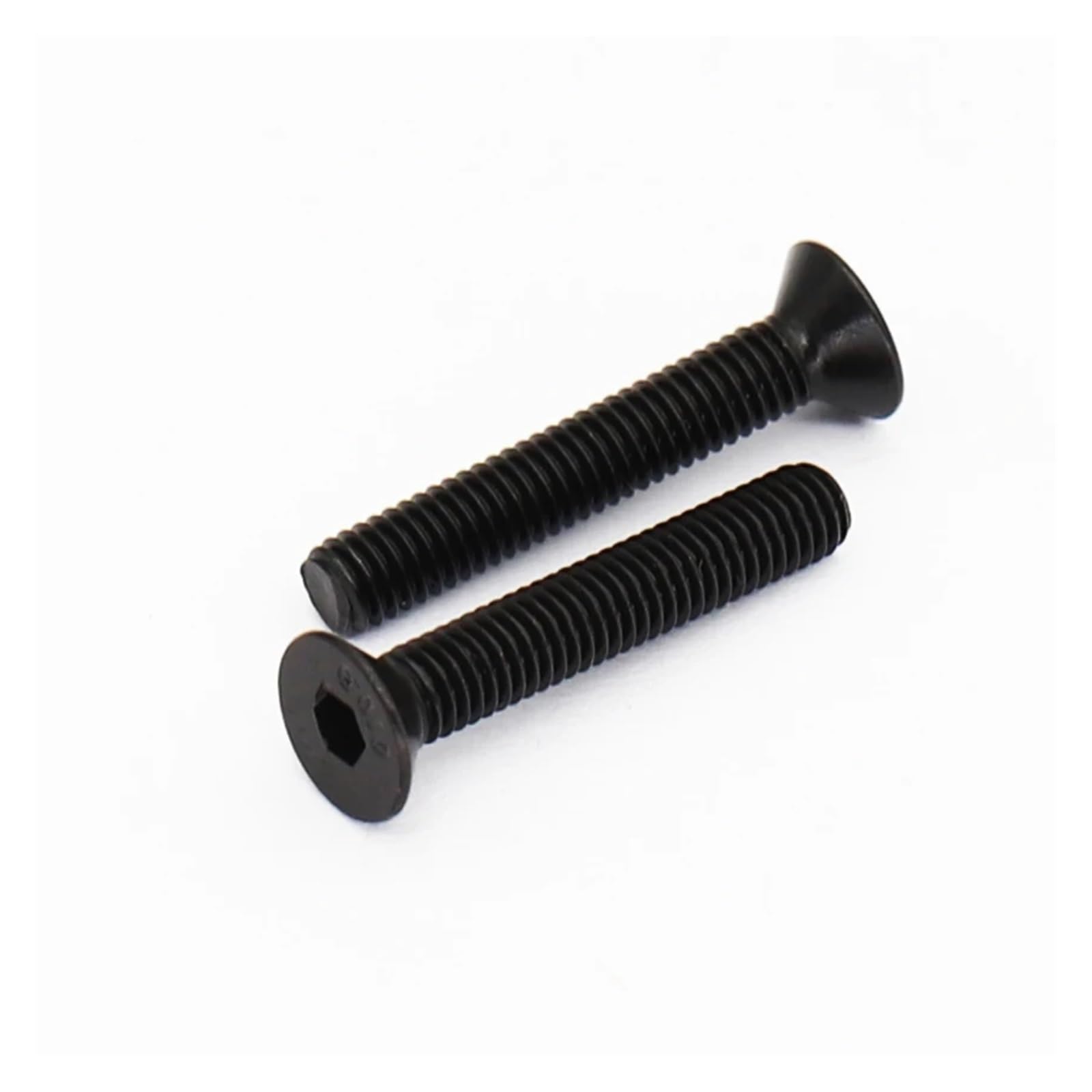 50/100 Uds M5 M6 6/8/10/20/25/30/40/50/55/60mm Negro 10,9 Grado Acero DIN7991 Hexágono Plano CSK Tornillo De Cabeza Avellanada(M6x55 (1.0mm Pitch),100PCS)