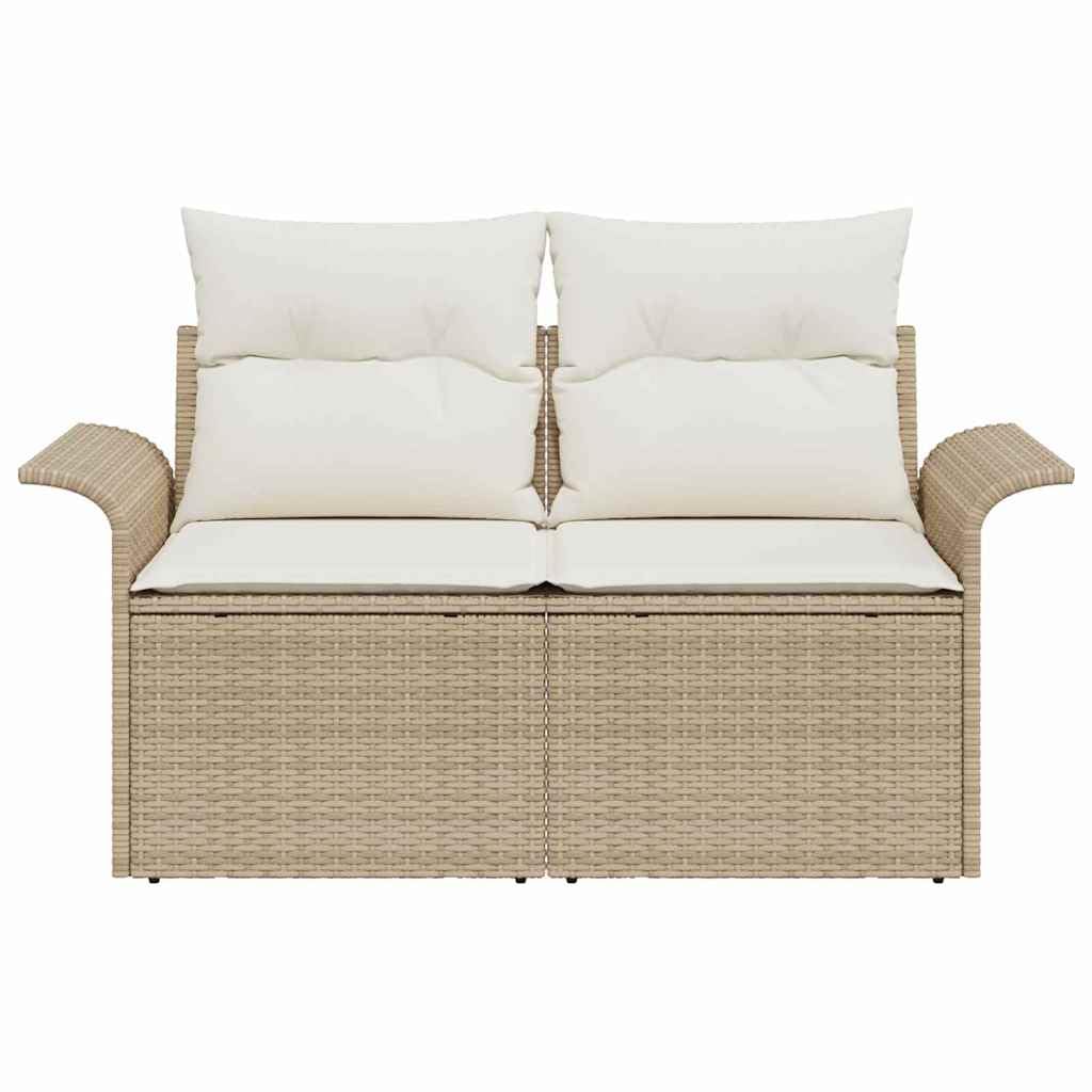 vidaXL Sofa Ogrodowa z poduszką Beżowy 141 x 62 x 69cm polirattan