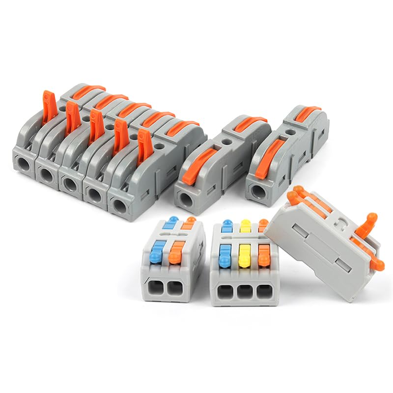 Conectores de cable de cableado rápido de 2/3 pines, todos los conductores eléctricos compactos, SPL, divisor de empalme, bloque de terminales a presión (SPL122)