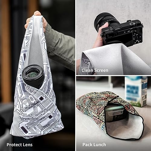 PGYTECH Chusty do aparatu fotograficznego, odporna na zarysowania osłona obiektywu, magiczna samoprzylepna ochronna osłona/tkanina do lustrzanek cyfrowych/obiektywów/kamer sportowych/telefonu