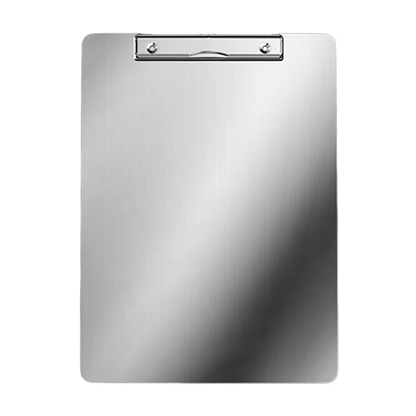 Portablocco Portablocco in acciaio inossidabile A4/A5 Cartella portadocumenti rigida multifunzione for riporre carta da lettere aziendale Per uso ufficio(31x22.5cm Silver)